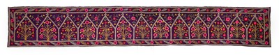Lot 552 - Uzbek Suzani, 20th century The aubergine field...