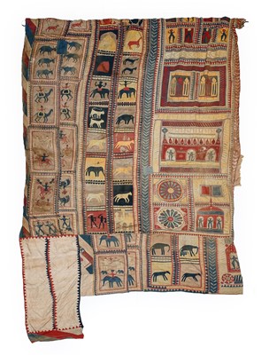 Lot 553 - Indian Patchwork Panel, probably early/mid...