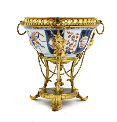 Lot 27 - A Gilt Metal Mounted Chinese Imari Bowl, the...