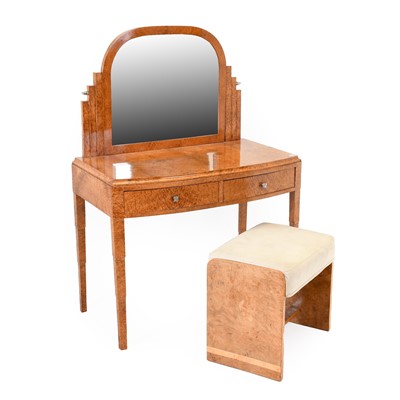 Lot 315 - A French Art Deco Burr Burl Dressing Table,...