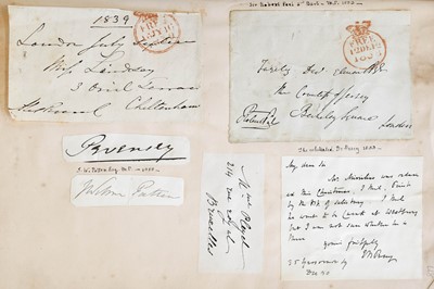 Lot 2056 - Autograph Albums Two nineteenth century albums;...