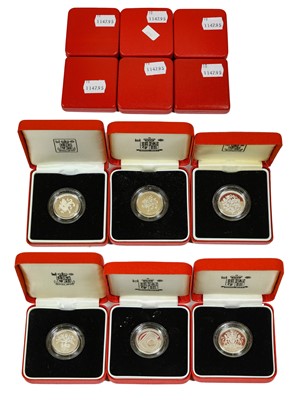 Lot 137 - 6 x Elizabeth II Silver Proof Piedfort £1...