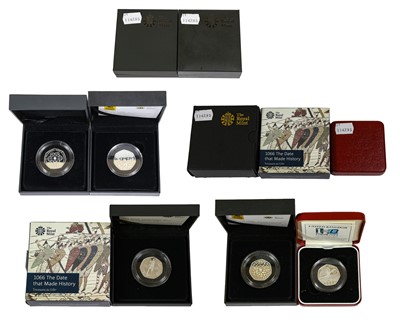 Lot 392 - 2 x Elizabeth II, Silver Proof Piedfort 50p,...