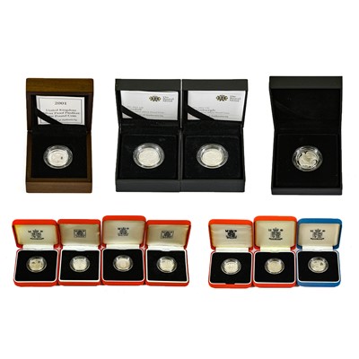 Lot 136 - 10 x Elizabeth II Silver Proof Piedfort £1, to...