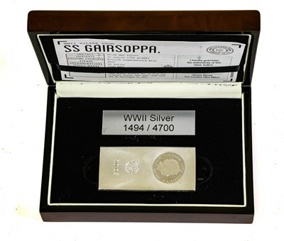Lot 419 - SS Gairsoppa 10oz Fine Silver Bar, salvaged...