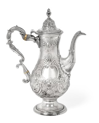 Lot 2197 - A George III Provincial Silver Coffee-Pot