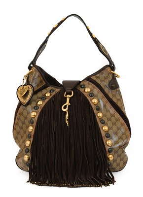 Lot 3032 - Gucci Babouska Brown Monogrammed Canvas Bag,...