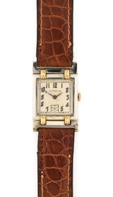 Lot 2232 - LeCoultre: A Lady's Art Deco 18 Carat Two...