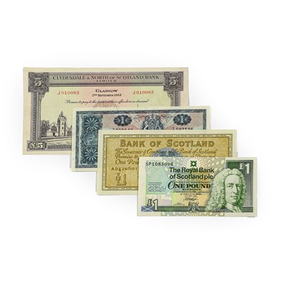 Lot 460 - 7 x Scottish Banknotes, to include: Clydesdale...