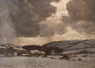 Lot 540 - Ernest Procter ARA (1885-1935) "Passing Snow...