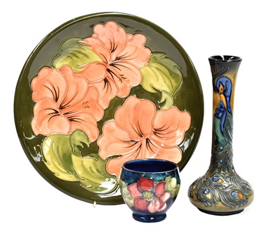 Lot 16 - A Walter Moorcroft Pottery Plate, "Coral...