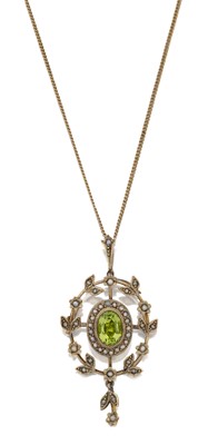 Lot 2048 - Two Edwardian Pendants on Chains