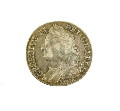 Lot 158 - ♦George II, Shilling 1745 LIMA, old laureate &...