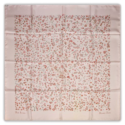 Lot 3038 - Hermès Silk Scarf, Red Berries Designed by...