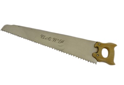 Lot 2038A - A George V Silver and Ivory Cucumber-Saw