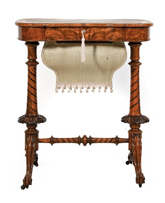 Lot 1250 - A Victorian Figured Walnut and Burr Walnut...