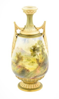 Lot 260 - A Royal Worcester Porcelain Twin-Handled...