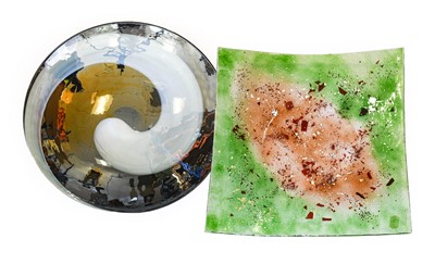 Lot 51 - A Modern Yalos Murano Glass Bowl, white swirl...