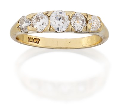 Lot 2037 - A Diamond Five Stone Ring