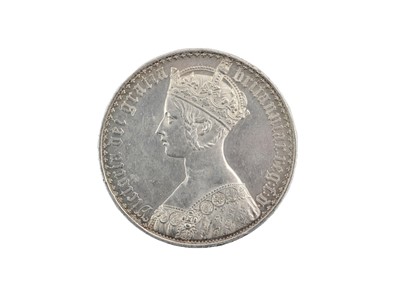 Lot 92 - Victoria, 'Gothic' Crown 1847 UNDECIMO, obv....