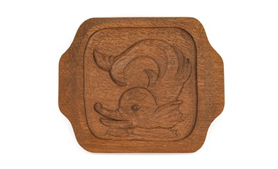 Lot 299 - A Yorkshire School English Oak Tray, carved...