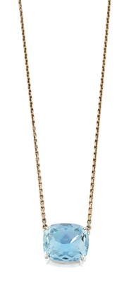 Lot 2086 - An Aquamarine Necklace