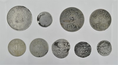 Lot 186 - 7 x Saudia Arabia, to include: silver riyal...