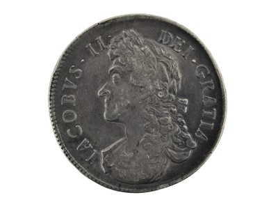 Lot 81 - James II, Crown 1687 TERTIO, obv. second...