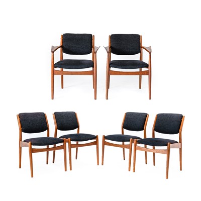 Lot 318 - A Danish Sibast Teak and Oak Dining Room Suite,...