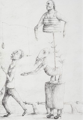 Lot 1057 - Frank Paul (b.1984) Surreal figures Signed...