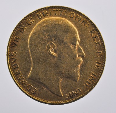 Lot 285 - 3 x Edward VII, Sovereigns: 1906, 1906P and...