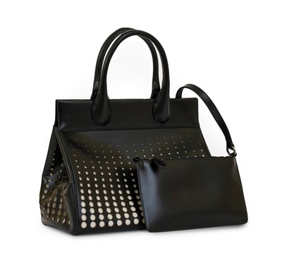 Lot 3000 - Alaia Paris Black Leather Monochrome Laser Cut...