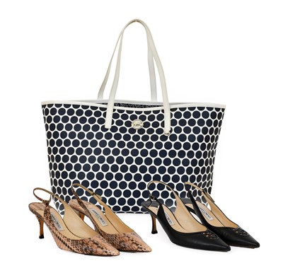 Lot 3067 - Michael Kors Saffiano Tote Bag, in a blue and...