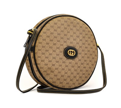 Lot 3028 - Gucci Brown Monogram Canvas Canteen Shoulder...