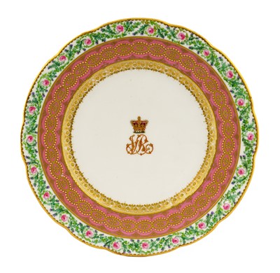 Lot 246 - A Kerr & Binns Worcester Porcelain Plate,...