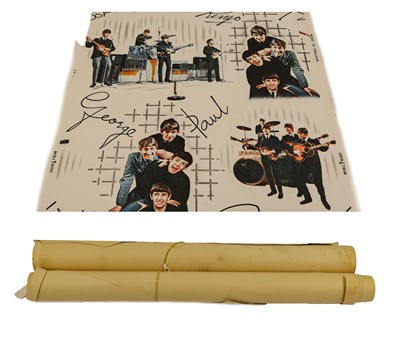 Lot 31 - The Beatles Two Rolls Of Original 1960's Wallpaper
