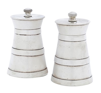 Lot 2275 - A Pair of George V Silver Pepper-Grinders