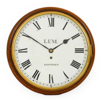 Lot 1300 - A Mahogany 12-Inch Dial Wall Timepiece, signed...