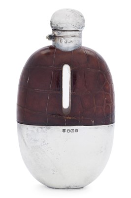 Lot 2276 - An Edward VII Silver-Mounted Glass Spirit-Flask