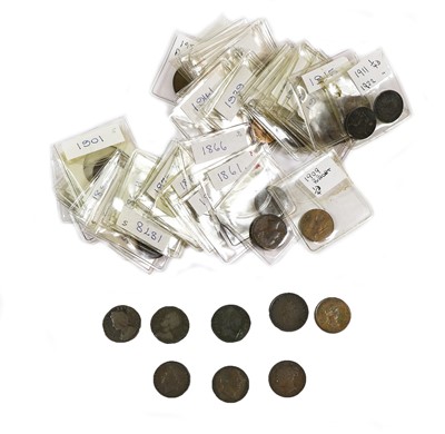 Lot 47 - 64 x Farthings, comprising: 2 x George II:...