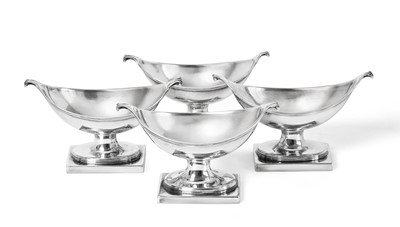 Lot 2033 - A Set of Four George III Provincial Silver Salt-Cellars