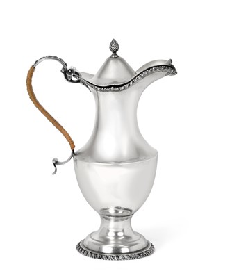 Lot 2023 - A George III Silver Hot-Water Jug