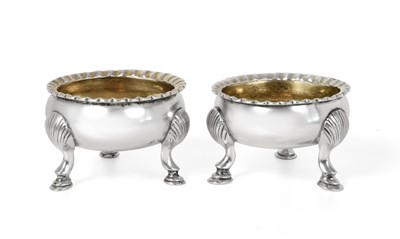 Lot 2019 - A Pair of George II Scottish Silver Salt-Cellars