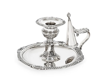 Lot 2018 - A George III Silver Chamber-Candlestick