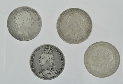 Lot 88 - 4 x Silver Crowns, to include: George III 1819...
