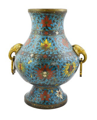Lot 322 - A Chinese Cloisonne Vase (Hu), Ming Dynasty,...