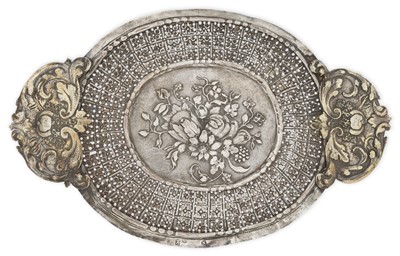 Lot 2250 - A German Parcel-Gilt Silver Glove-Tray