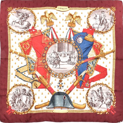 Lot 2264 - Hermès Silk Scarf, Napoleon Designed by Ledoux,...