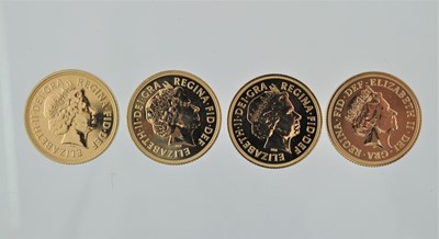 Lot 331 - 4 x Elizabeth II, Sovereigns 2013, 2014, 2015...