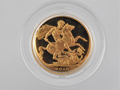 Lot 328 - Elizabeth II, Proof Sovereign 2010, obv....